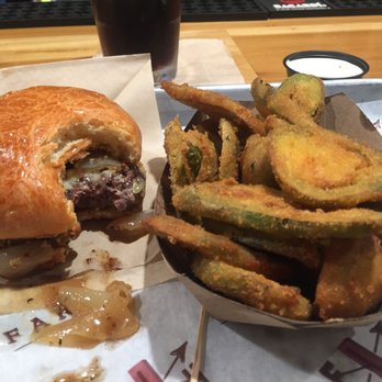 Farmhaus Burger - Venison burger with fried jalapeños!!! YES!!! - Burgers Near Me - Augusta, Georgia