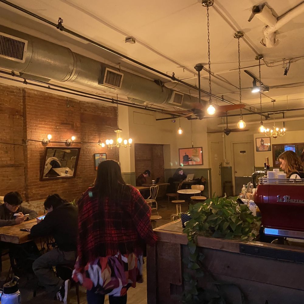 Swallow Cafe - people sitting at tables with laptops - Coffee & Tea Near Me - Brooklyn, New York