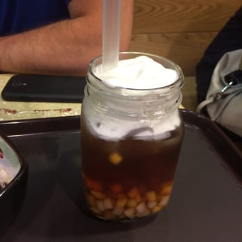 Meet Fresh - Melon tea with cream and taro - Desserts Near Me - Irvine, California