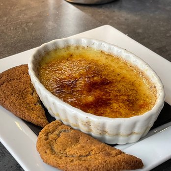 Five Spice Seafood + Wine Bar - Creme Brulé - (I LOVED the soft ginger cookie) - Seafood Near Me - Lake Oswego, Oregon Five Spice Seafood + Wine Bar - Creme Brulé - (I LOVED the soft ginger cookie) - Seafood Near Me - Lake Oswego, Oregon