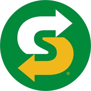 Subway - A circular logo with a green background contains a white arrow curving clockwise and a yellow arrow curving counterclockwise, together forming a stylized dollar sign ($). The design emphasizes circular movement and financial or recycling themes, with the arrows indicating exchange or sustainability. - Sandwiches Near Me - Springerville, Arizona