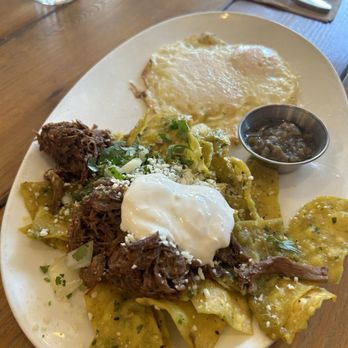 Beach Plum Kitchen - Machaca Green Chilaquiles - New American Near Me - Carlsbad, California