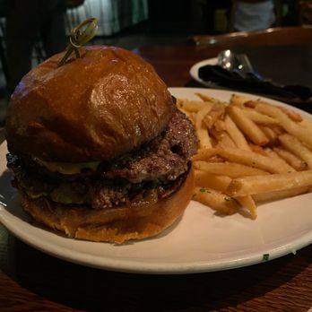 Fire At Will - Hush Burger with Fries ( Side View) - New American Near Me - Scottsdale, Arizona Fire At Will - Hush Burger with Fries ( Side View) - New American Near Me - Scottsdale, Arizona