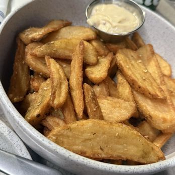 Olive & Sea - Za-atar fries with garlic mayo - Mediterranean Near Me - Fort Lauderdale, Florida Olive & Sea - Za-atar fries with garlic mayo - Mediterranean Near Me - Fort Lauderdale, Florida