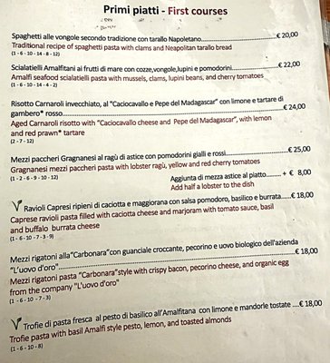 Menu photo 5 Locanda Del Marinaio Amalfi, SA Menu photo 5 Locanda Del Marinaio Amalfi, SA