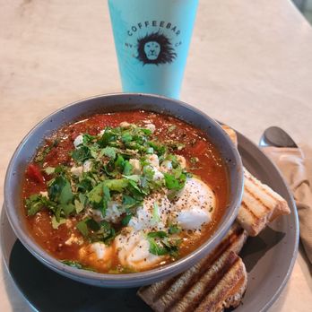 Coffeebar - Shakshuka with a poached egg and toast fingers! July 2023 - Coffee & Tea Near Me - Reno, Nevada Coffeebar - Shakshuka with a poached egg and toast fingers! July 2023 - Coffee & Tea Near Me - Reno, Nevada