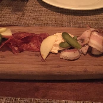 Forest - Charcuterie board. Chorizo, salmon mousse, and porchetta. - New American Near Me - Birmingham, Michigan