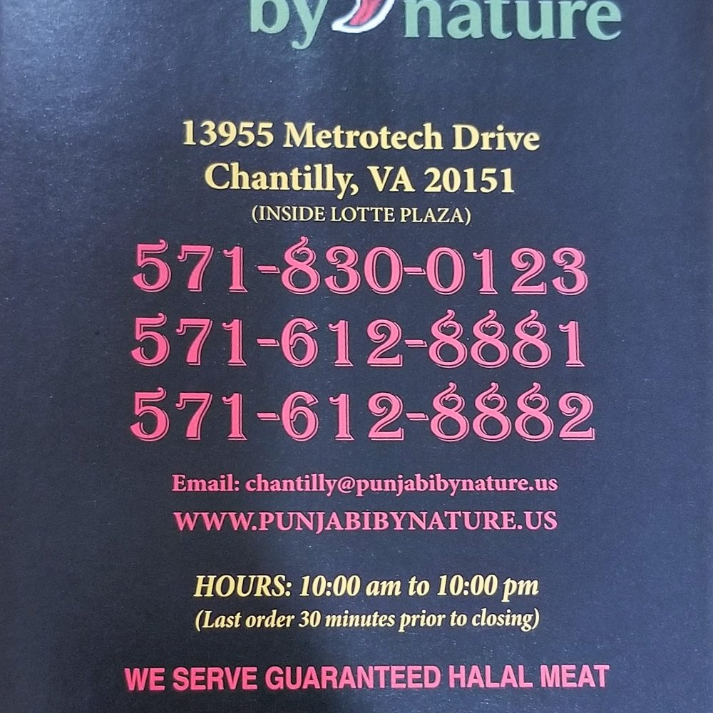 Punjabi By Nature - Menu - Indian Near Me - Chantilly, Virginia