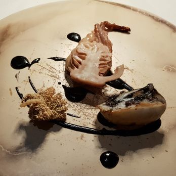 Il GLAM - Smoked cuttlefish, fried cuttlefish, with cabbage, ink sauce.  2019 10 06. M1. - Bars Near Me - Venezia, VE