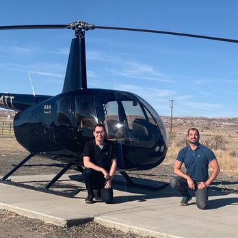 Pinnacle Helicopters - Helicopter at the heliport. - Aerial Tours Near Me - Moab, Utah