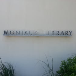 Montauk Library - Sign near entrance