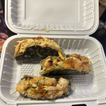Oishii Ramen And Bar - Sushi tacos (crab, salmon & shrimp) - Ramen Near Me - Forney, Texas