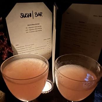 Sushi Bar - A delicious grapefruit spritz, their welcome drink for the night. - Sushi Bars Near Me - Austin, Texas