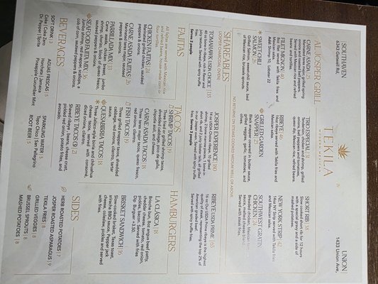Menu photo 4 Tekila Modern Mexican Southaven, MS Menu photo 4 Tekila Modern Mexican Southaven, MS