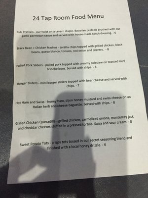 Menu photo 2 The 24 Tap Room Leesburg, FL