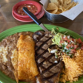 Las Rocas Bar & Grill - Carne asada with cheese enchiladas (came with tortillas) - Mexican Near Me - Castaic, California Las Rocas Bar & Grill - Carne asada with cheese enchiladas (came with tortillas) - Mexican Near Me - Castaic, California
