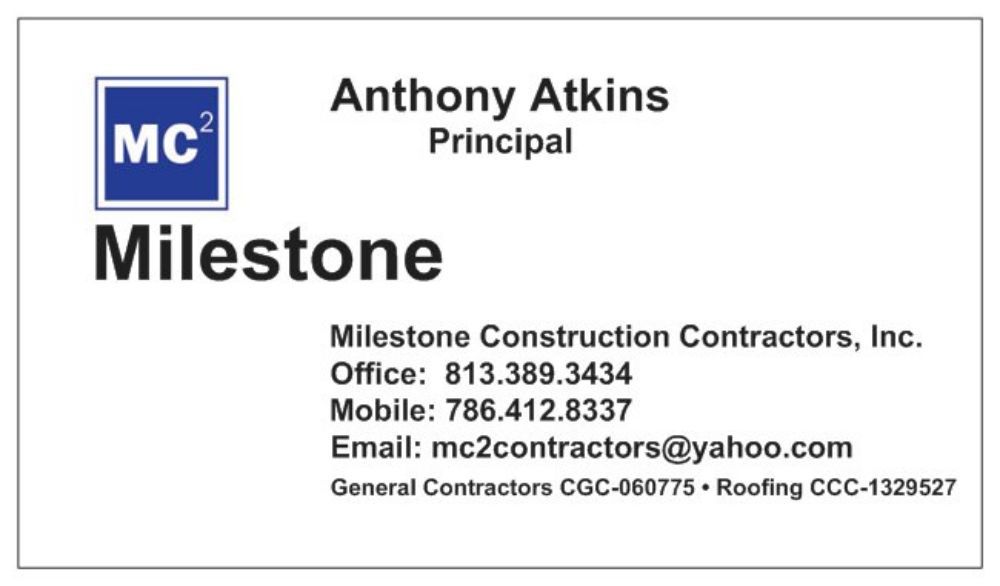Slide of Milestone Construction Contactors