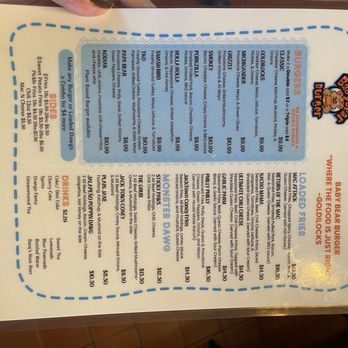 Baby Bear Burger - Menu - Burgers Near Me - Jackson, Michigan
