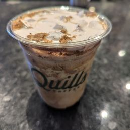 Dirty chai with brumbleberry foam