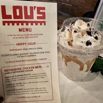 Lou's - Milkshake (salted caramel and Oreo crumble +$2) - New American Near Me - Austin, Texas