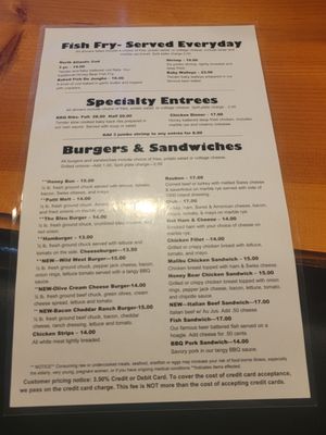 Menu photo 2 Honey Bear Inn Eagle River, WI