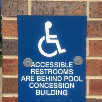 Community Park - accessible restrooms sign - Parks Near Me - Palatine, Illinois