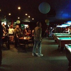 The Cue - Panoramic photo of a recent fundraiser tournament held at The Cue for the American Cancer Society