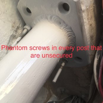 EC Ruff Marine - 4 bolts on top? Where are the bolts and why are they not in the holes ? - Boat Repair Near Me - Pompano Beach, Florida