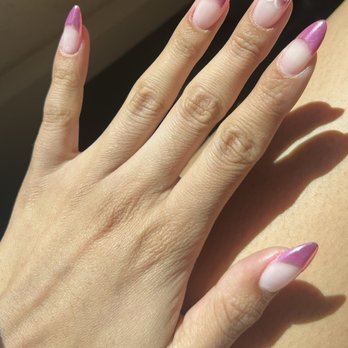 Trill Nail Parlor - gel x chrome nails with a bow - Nail Salons Near Me - Bellflower, California Trill Nail Parlor - gel x chrome nails with a bow - Nail Salons Near Me - Bellflower, California