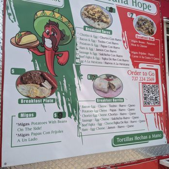 Taqueria Mexican Hope - Menu - Mexican Near Me - Austin, Texas Taqueria Mexican Hope - Menu - Mexican Near Me - Austin, Texas