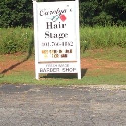 Carolyn's Hair Stage - Look for this sign and you are in the right place!