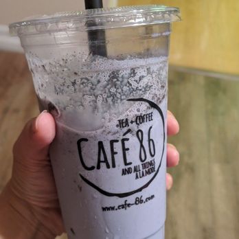 Cafe 86 - Ube monster with boba (5 out of 5) - Coffee & Tea Near Me - Chino Hills, California