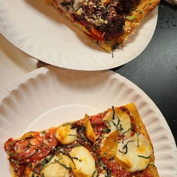 Black Sheep Barbecue - Meatloaf/meatball pizza and margherita with smoked mozzarella - Caterers Near Me - Pittsburgh, Pennsylvania