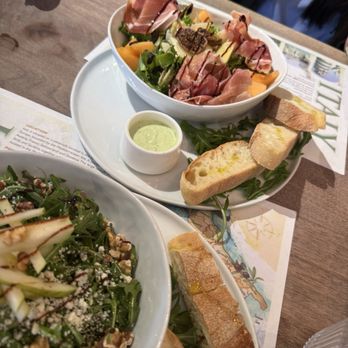VV The Italian Experience - Bread with salads - Italian Near Me - Cincinnati, Ohio