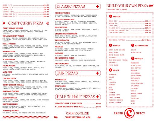 Menu photo 8 Curry Pizza House San Ramon San Ramon, CA