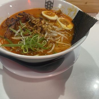 Karai Hand Roll Bar - Spicy Buldak Ramen, level of spicy and 2 pieces of chashu "crunchy pork" makes the perfect balance. Can wait to go back again. - Sushi Bars Near Me - Whittier, California Karai Hand Roll Bar - Spicy Buldak Ramen, level of spicy and 2 pieces of chashu "crunchy pork" makes the perfect balance. Can wait to go back again. - Sushi Bars Near Me - Whittier, California