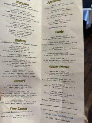 Menu photo 3 St Helena Bistro Saint Helena, CA Menu photo 3 St Helena Bistro Saint Helena, CA