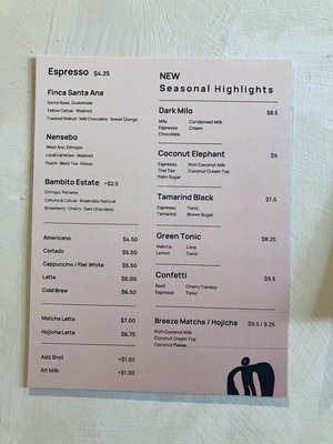 Menu photo 2 Monolith Coffee Alhambra, CA Menu photo 2 Monolith Coffee Alhambra, CA