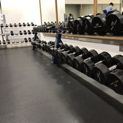 Dumbbells in one of the weight rooms