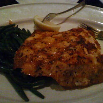 Pappadeaux Seafood Kitchen - Atlantic Salmon with green beans along lemon & caper sauce - Seafood Near Me - Houston, Texas