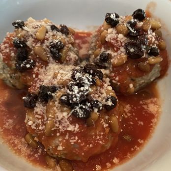Le Farfalle - Polpette Meatballs alla Siciliana - Italian Near Me - Charleston, South Carolina