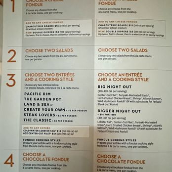 The Melting Pot - 2024 menu of 4-course experience - Fondue Near Me - Pittsburgh, Pennsylvania The Melting Pot - 2024 menu of 4-course experience - Fondue Near Me - Pittsburgh, Pennsylvania