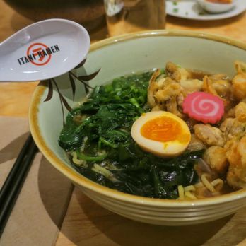 Itani Ramen - Scallop fritter ramen was delicious. That egg doe - Ramen Near Me - Oakland, California