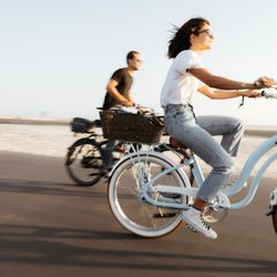 Beach E Biking - E-bike rentals near me.  Electric Bike Company brandk e-bikes make for a smooth ride.