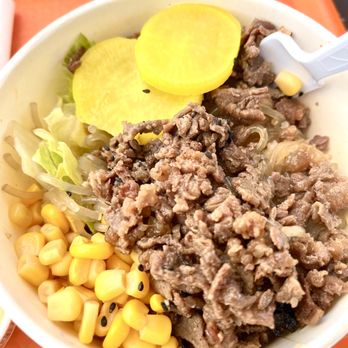Ko Cups - B-cup (beef Bulgogi, rice, lettuce, noodles, rice, corn, yellow pickled radish). - Korean Near Me - Concord, California