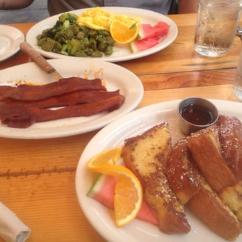 Fig Tree Cafe - French toast with a side of man candy and the meatloaf hash. - Breakfast & Brunch Near Me - San Diego, California Fig Tree Cafe - French toast with a side of man candy and the meatloaf hash. - Breakfast & Brunch Near Me - San Diego, California