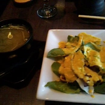 Ki Sushi - miso soup and salad served with two roll combo - Sushi Bars Near Me - Brooklyn, New York Ki Sushi - miso soup and salad served with two roll combo - Sushi Bars Near Me - Brooklyn, New York