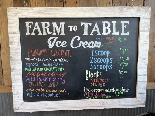 Menu photo 6 Farm To Table Icecream Columbia Falls, MT Menu photo 6 Farm To Table Icecream Columbia Falls, MT