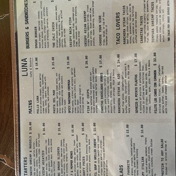 Luna - Menu - Tacos Near Me - Bakersfield, California Luna - Menu - Tacos Near Me - Bakersfield, California