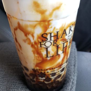 Ding Tea Anaheim - Bobo latte w/ extra brown sugar syrup , boba,and egg custard - Coffee & Tea Near Me - Anaheim, California Ding Tea Anaheim - Bobo latte w/ extra brown sugar syrup , boba,and egg custard - Coffee & Tea Near Me - Anaheim, California